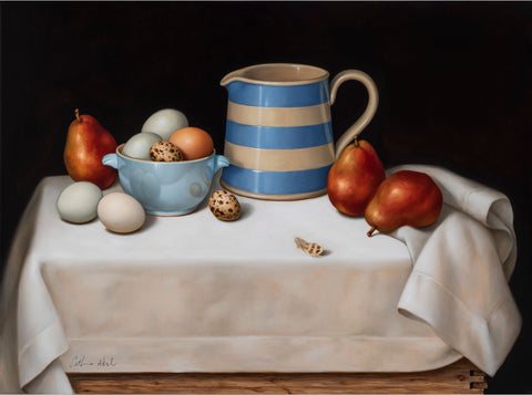 STILL LIFE WITH QUAIL FEATHER