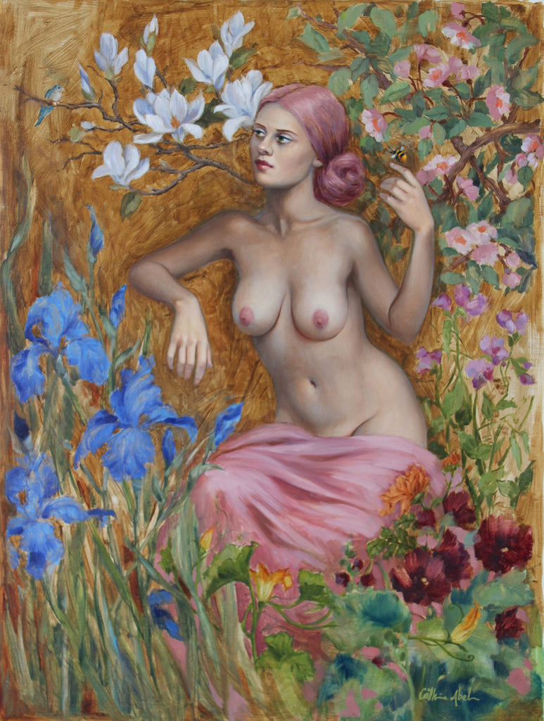 STUDY OF YOUNG WOMAN IN A GARDEN