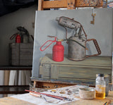 STILL LIFE WITH RED OIL CAN