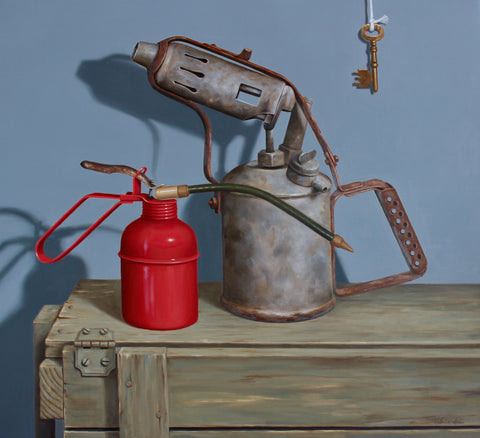 STILL LIFE WITH RED OIL CAN