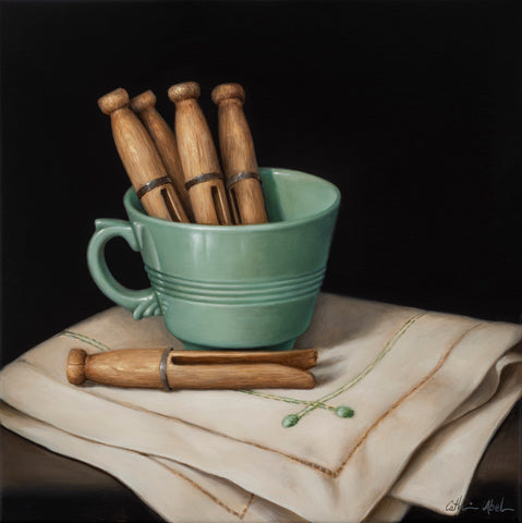 STILL LIFE WITH WOODEN PEGS ~ Archival print