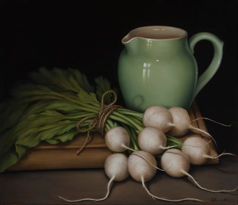 STILL LIFE WITH BABY TURNIPS ~ Archival print