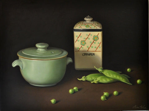 STILL LIFE WITH RUN-AWAY PEAS